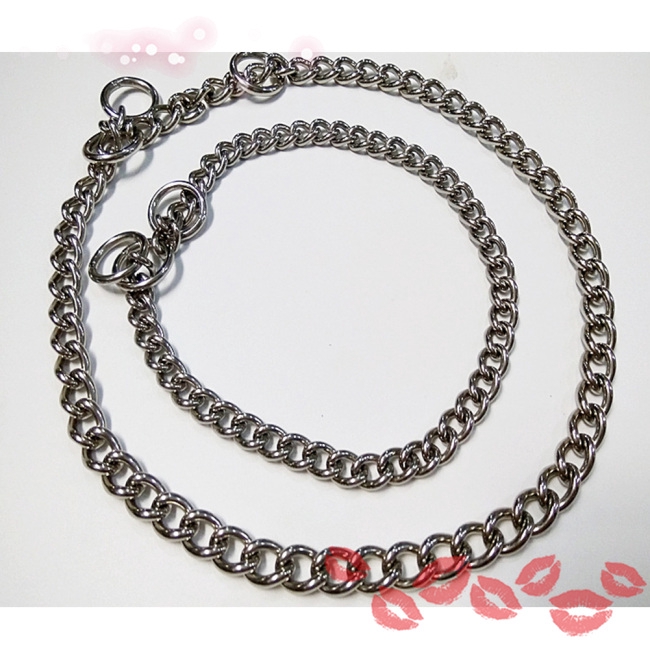 Stainless Steel Dog Collar P chain Two 