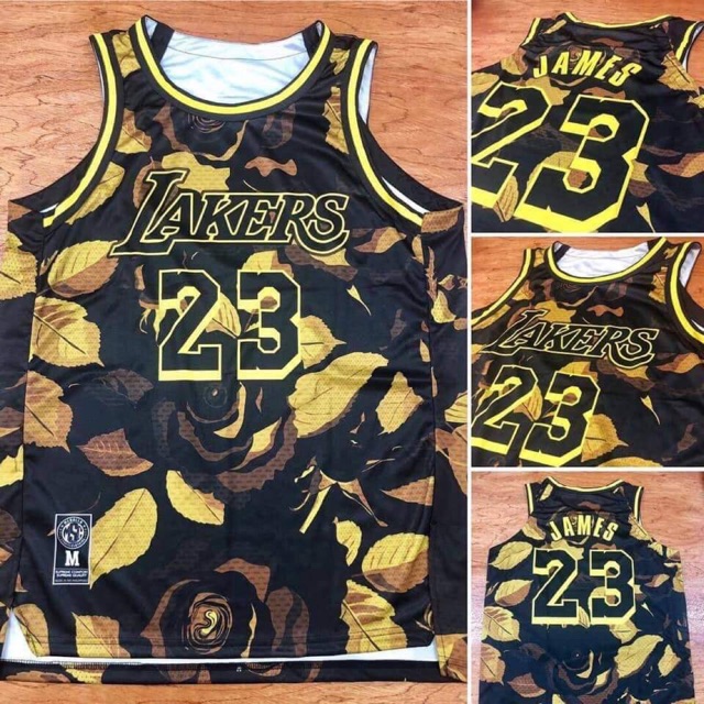 NBA LAKERS JERSEY FLORAL | Shopee 