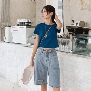 knee length mom shorts