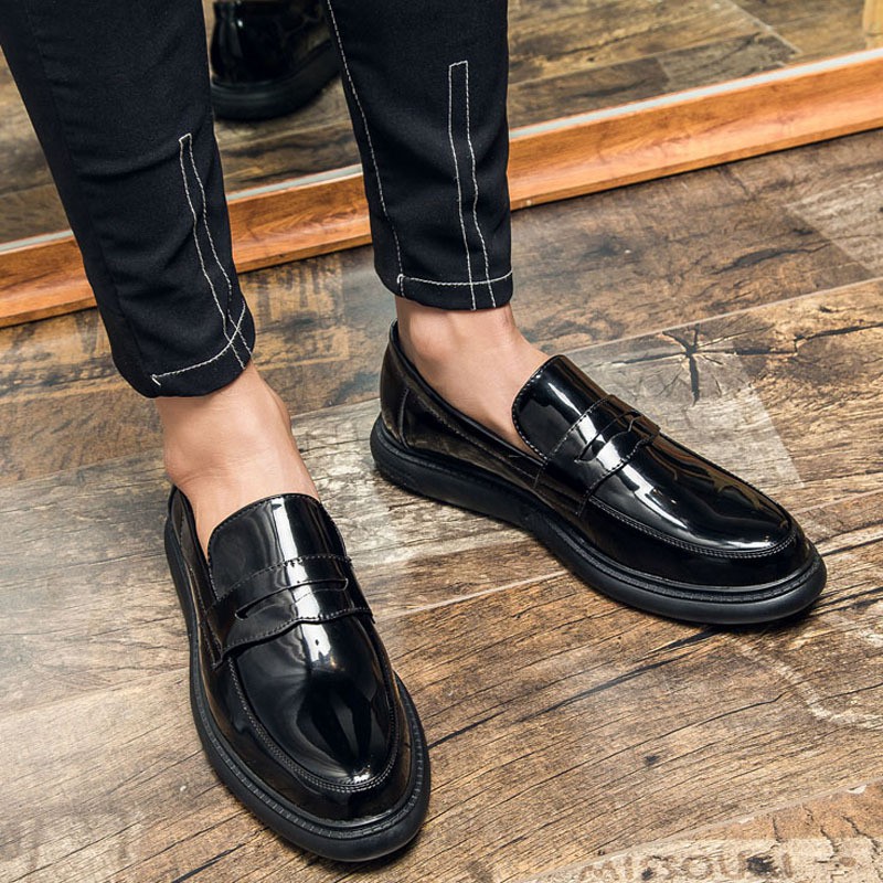 zara black formal shoes