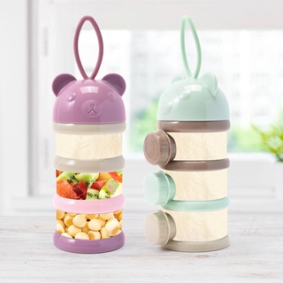 Portable baby milk powder box Color multi-layer complementary food box independent layer
