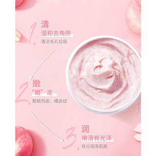 Peach Body Scrub Moisturizing Cleansing Softening Chicken Skin Cutin Rubbing Mud Baby Ice Cream #5