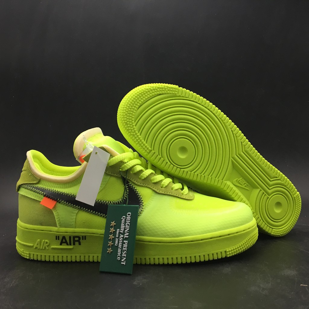 nike air force 1 low off white green