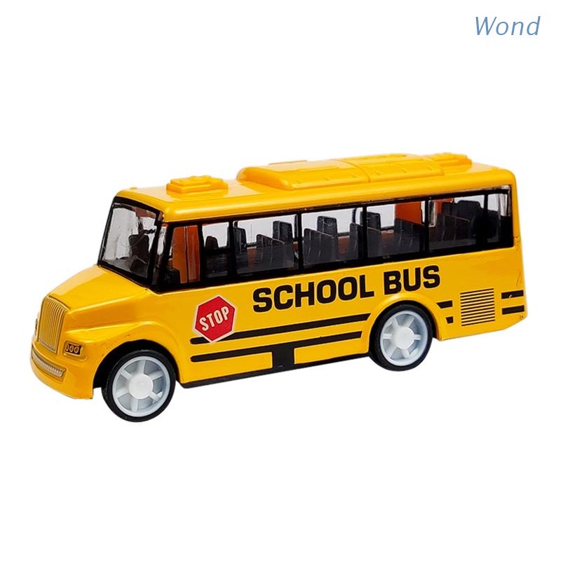 Wond Crash Resistant Model School Bus Toys with Pull -Back Fit for Kids ...