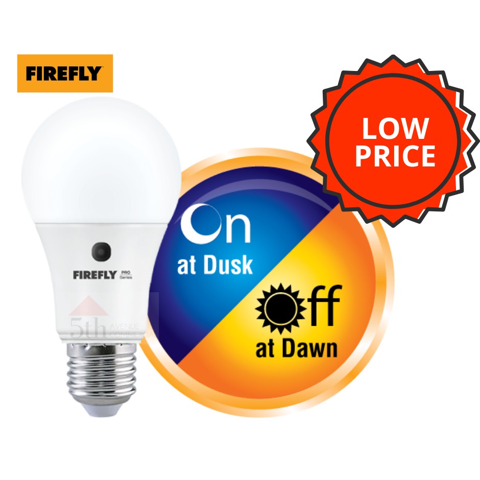 Firefly Dusk to Dawn LED Bulb 5W 9W (daylight and warm white) | Shopee ...