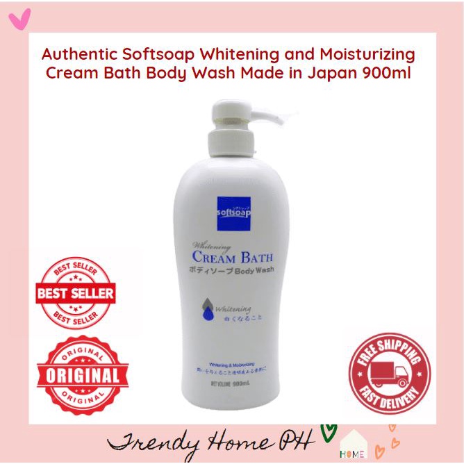 Authentic Softsoap Whitening and Moisturizing Cream Bath Body Wash Made