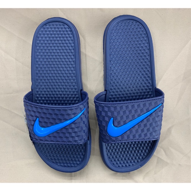 nike slippers for men blue