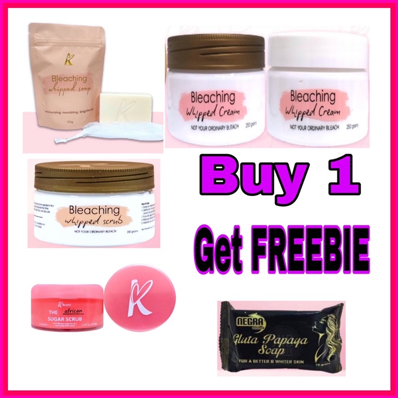 K Beaute Bleaching Whipped Cream Scrub African Scrub Soap
