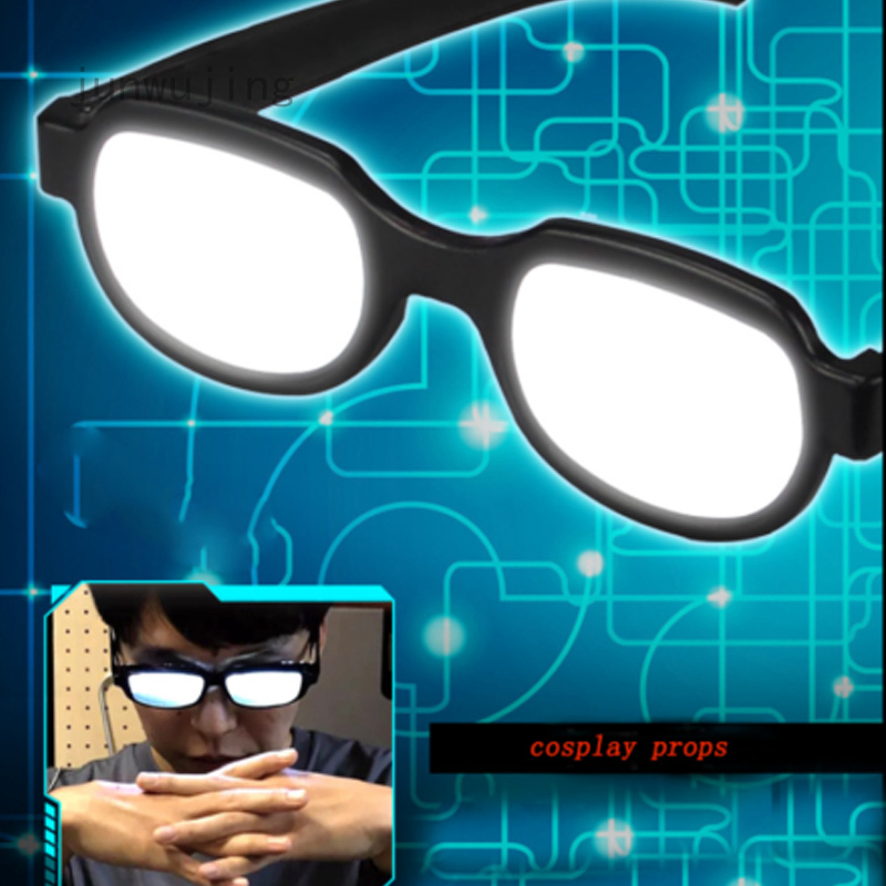 Anime Japanese Cosplay Funny Prop Led Glowing Glasses Black Glasses Xmas Gift Shopee Philippines