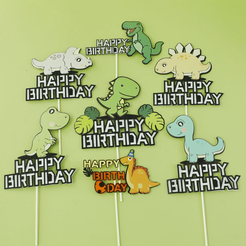 Dinosaur Cupcake Wrappers Toppers48Pack,Howaf Little Dino Cupcake Toppers Cake