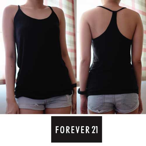 forever 21 black tank top