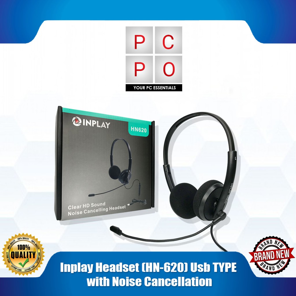 Inplay Headset (HN620) Usb TYPE with Noise Cancellation Shopee