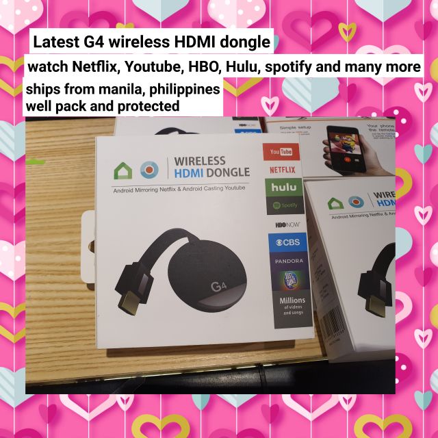 G4 Chromecast Hd Wireless Hdmi Tv And Mobile Nerflix Hdtv Shopee Philippines
