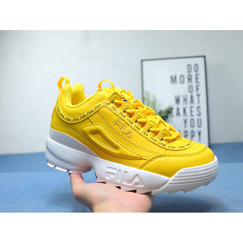 yellow womens fila shoes