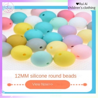 10pcs DIY round beads 12mm bulksiliconebeadsbabymolarteethernecklace bulk silicone beads bulk beads factory direct sales