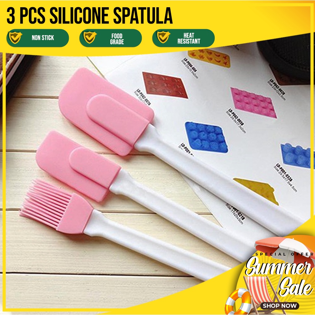 2XBBQ SILICONE PASTRY BRUSH AND SCRAPER KITCHEN BAKING TOOL SPATULA 2020 S9U4