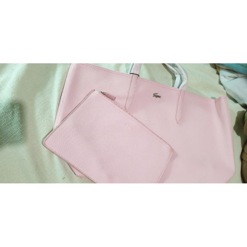 lacoste top grade reversible bag with pouch_with slight color transfer