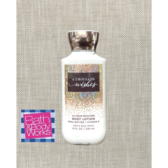 Bath & Body Works A Thousand Wishes 24 Hour Moisture Body Lotion Shea Butter + Vitamin E 236 ml