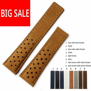 20 22mm Real Calf Leather Suede VINTAGE Wrist Leather Watch Band strap For Tag Heuer #2