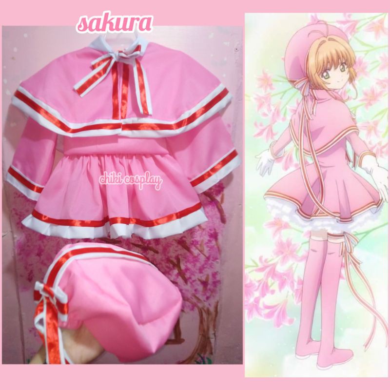 Sakura Card Captor Clear Card Costume Cosplay Baby Girl Kids Shopee Philippines