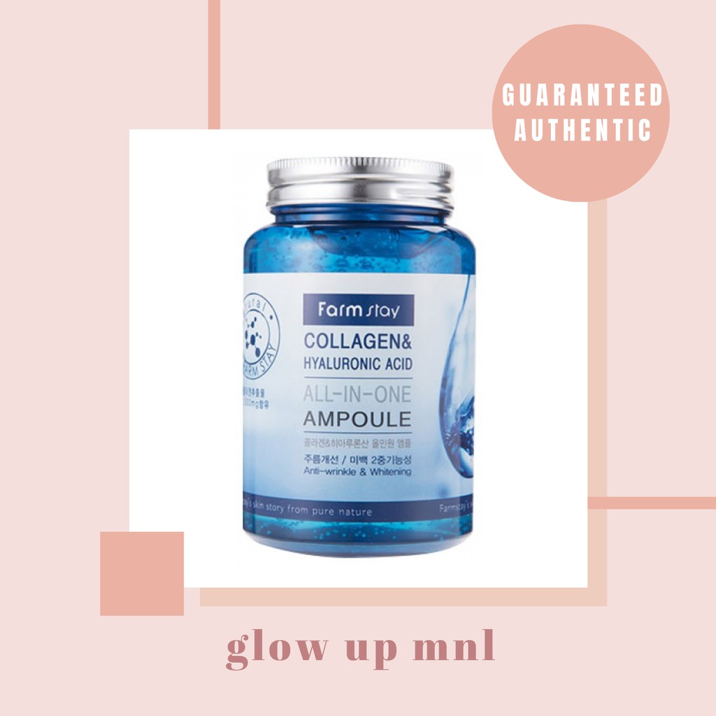 Farmstay Collagen & Hyaluronic Acid AllInOne Ampoule 250ml Shopee