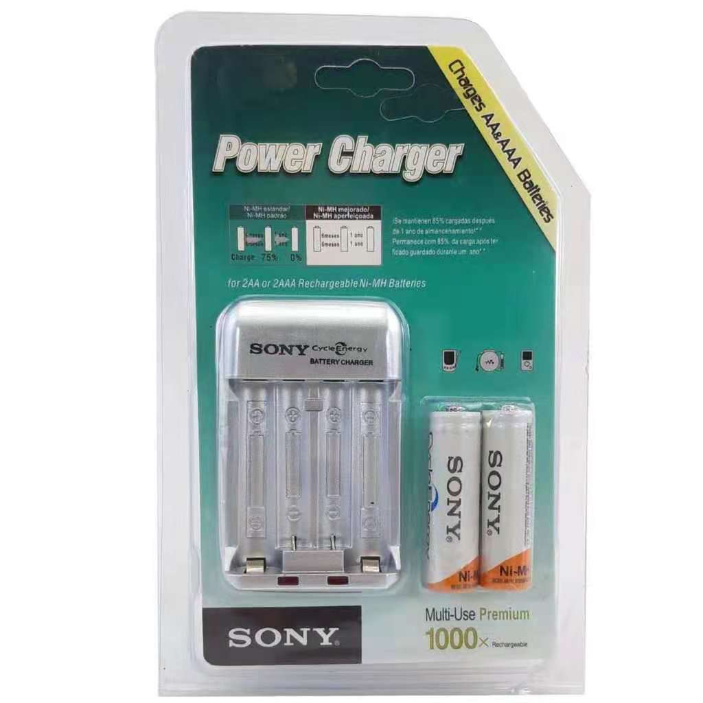 Rechargeable 2A 3A AA and AAA battery charger SONY Compact Charger With