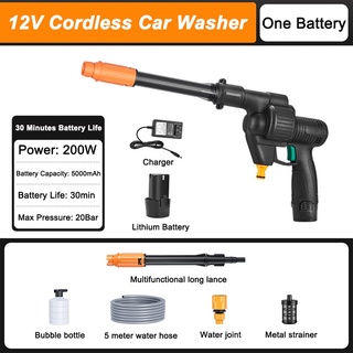 【Philippine cod】 Cordless 12V Car Washer High Pressure Washers Power 200W 20bar Lithium Battery R #1