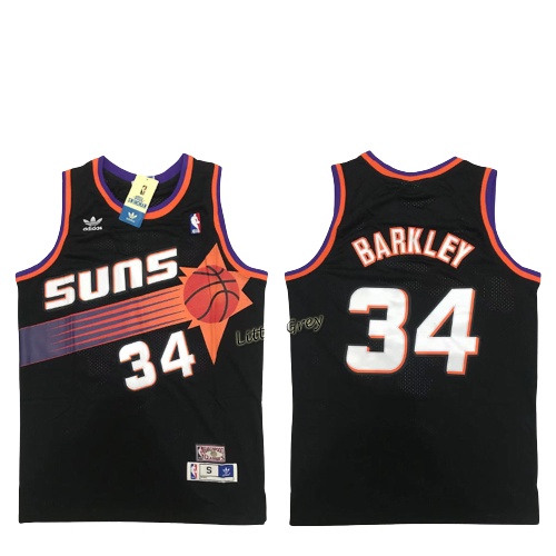 Retro Charles Barkley #34 Phoenix Suns Basketball Jerseys Stitched Black 