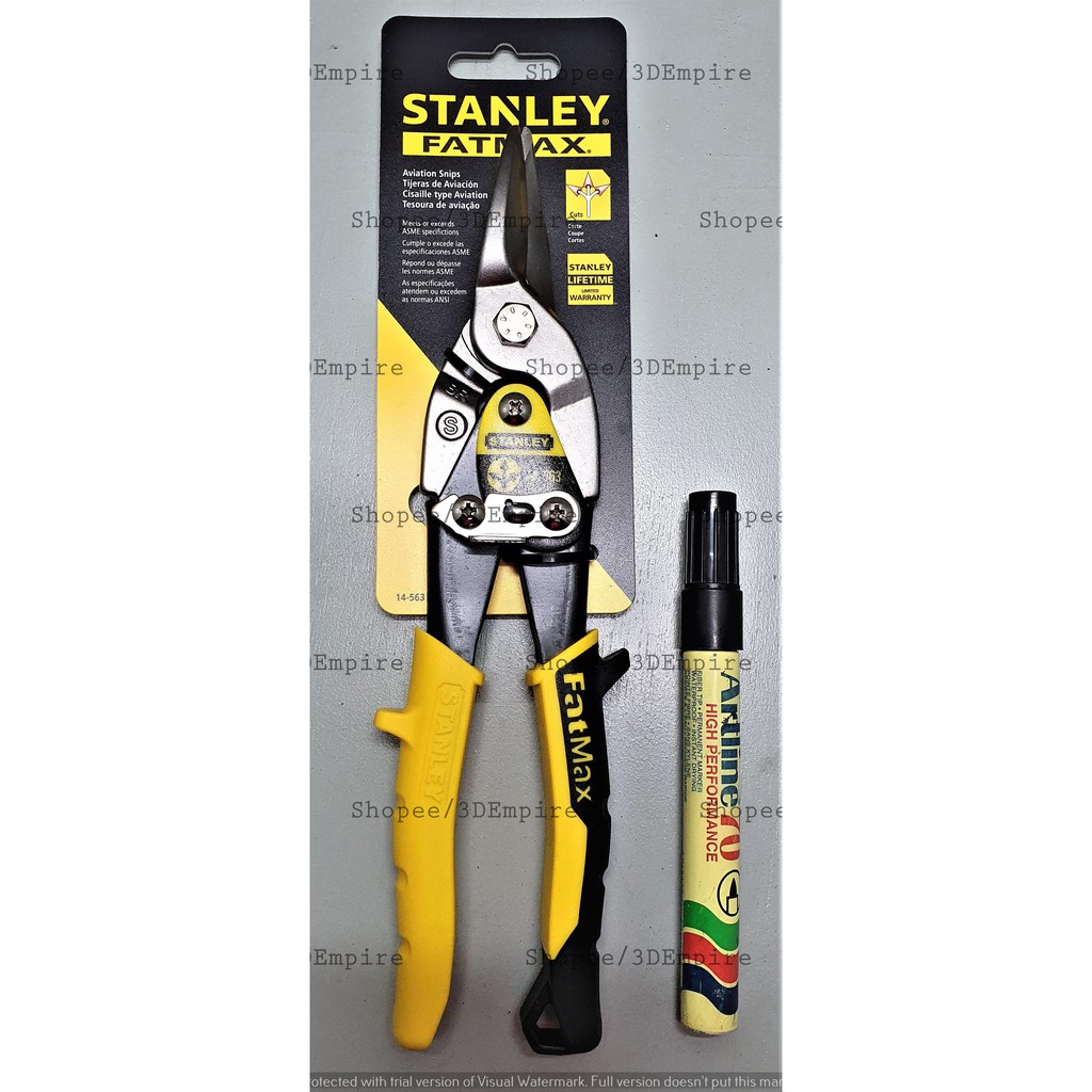 Stanley Aviation Snip Tin Snip FAT MAX Steel Sheet Metal Stud Track
