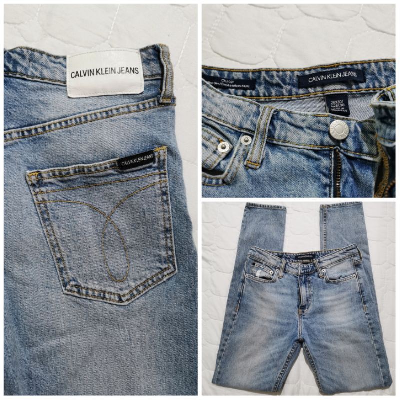 authentic calvin klein ck tattered denim jeans pants | Shopee Philippines