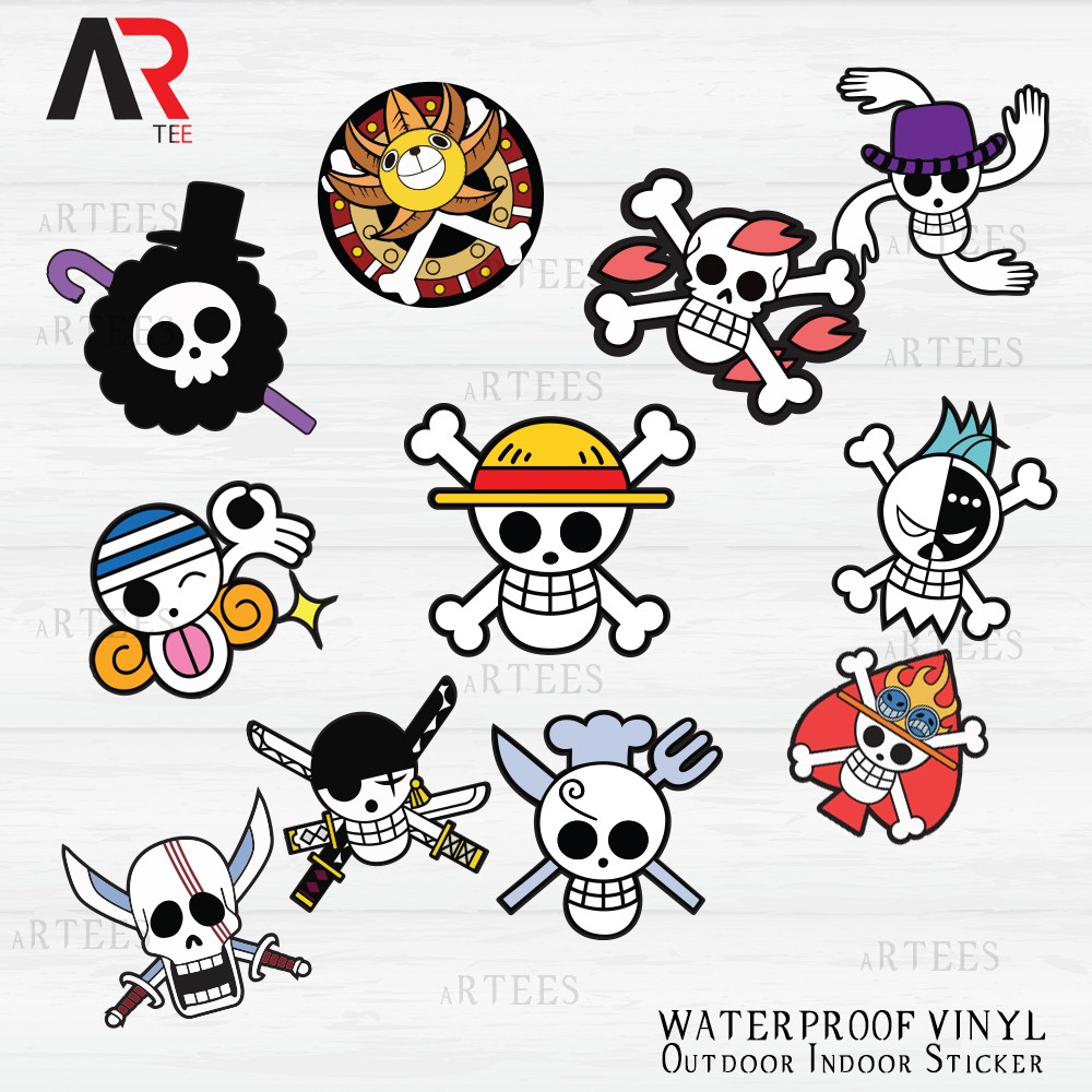 One piece Waterproof Sticker Outdoor Indoor sticker Anime lover design ...