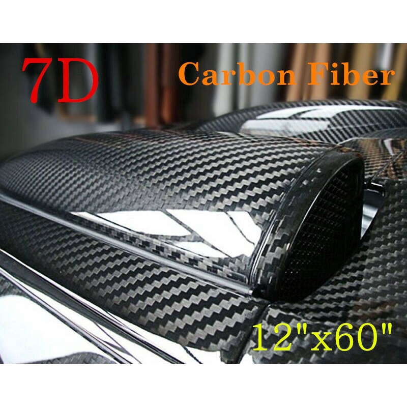 7d Stickers Glossy Carbon Fiber Vinyl Film Car Interior Wrap