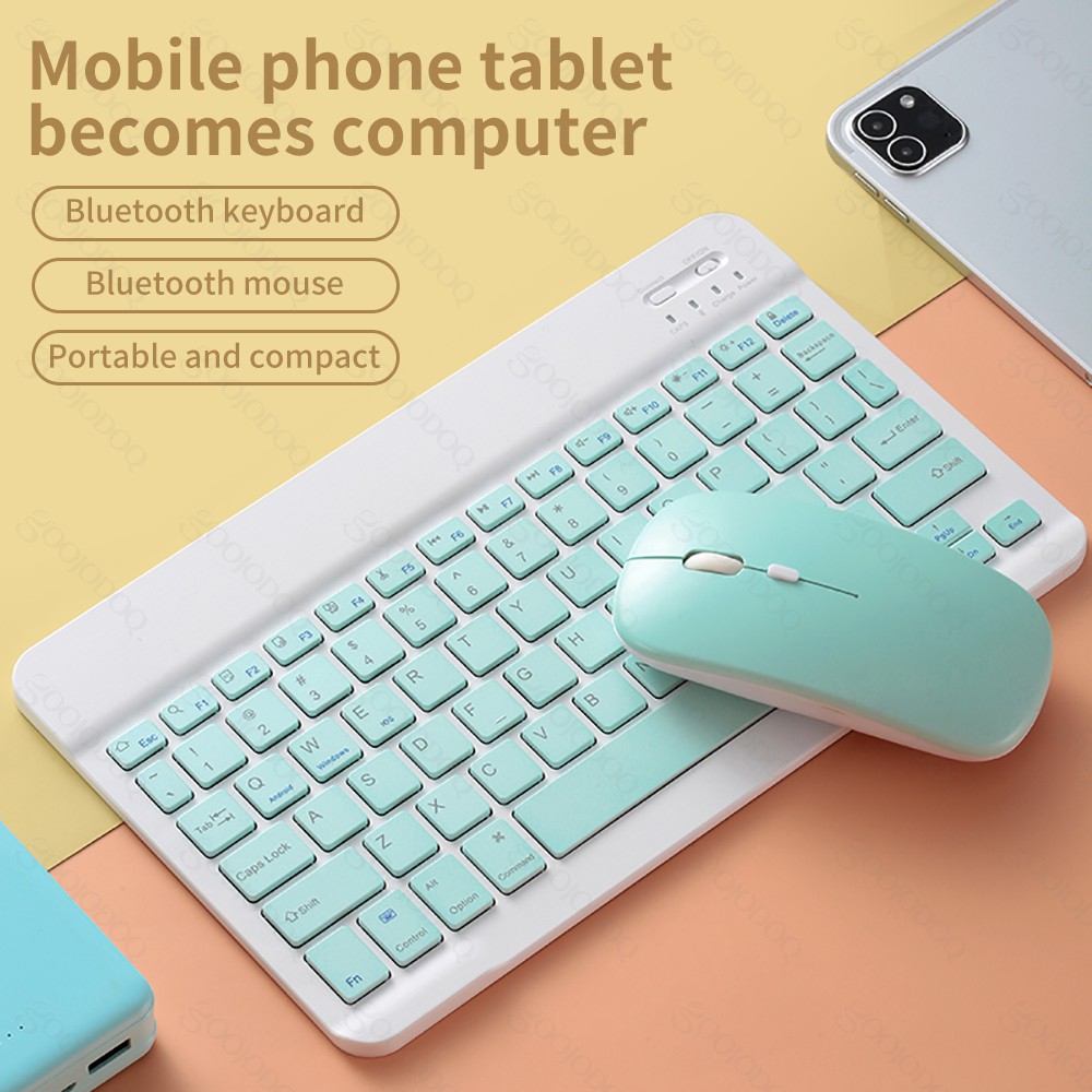 10 Inch Wireless Bluetooth Keyboard Mouse Set Lightweight Portable For Ipad Phone Android Pad Phone Laptop Shopee Philippines