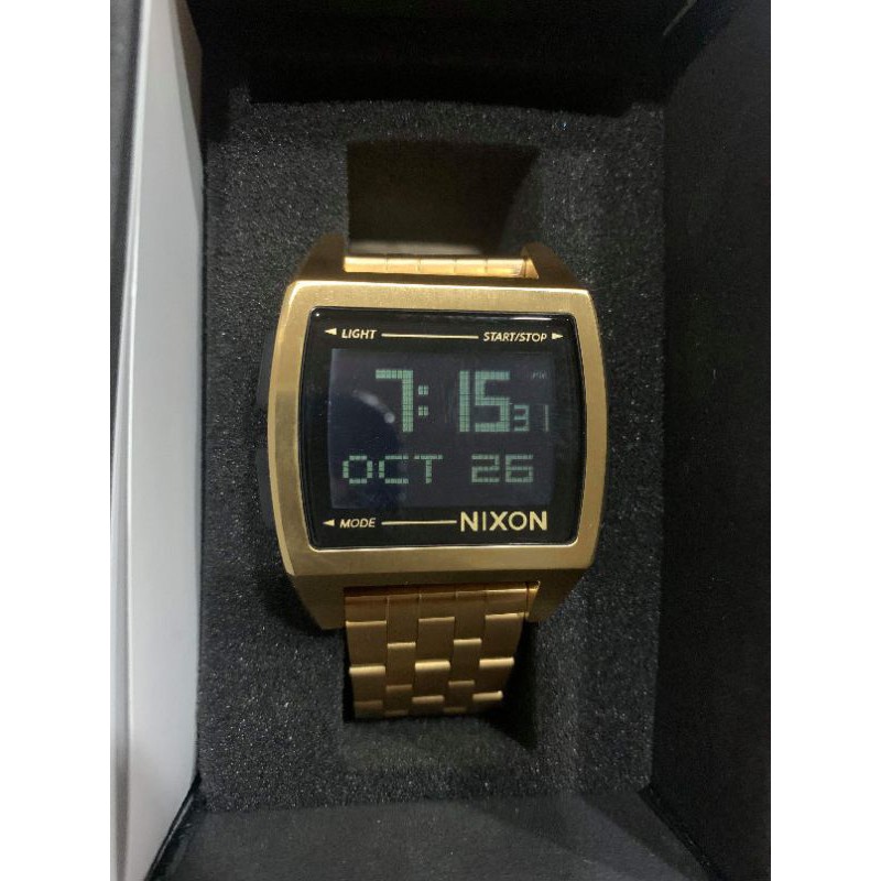 nixon digital gold watch