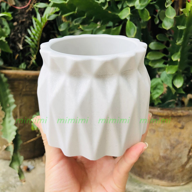 Cube Concrete Silicone Mold Planter Flower Pot Cement Vase Mould Craft Hand Make 