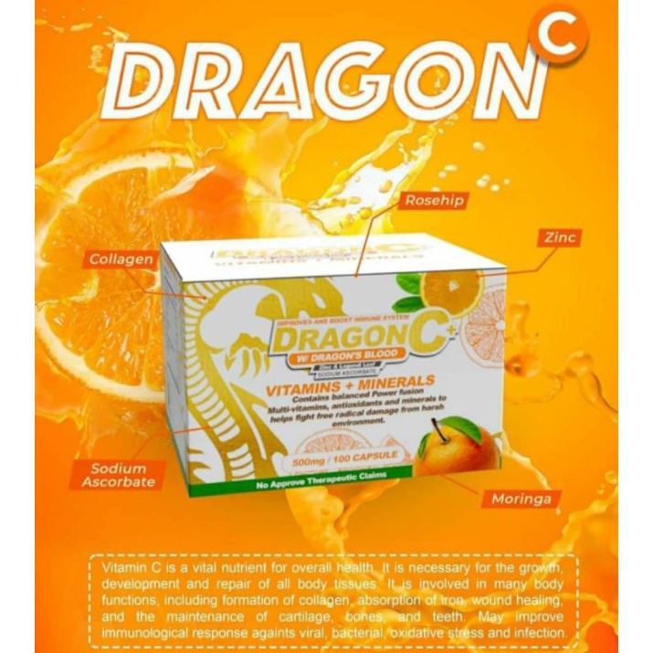 SODIUM ASCORBATE Dragon C Plus Zinc Vitamin C 100 Capsule 500mg
