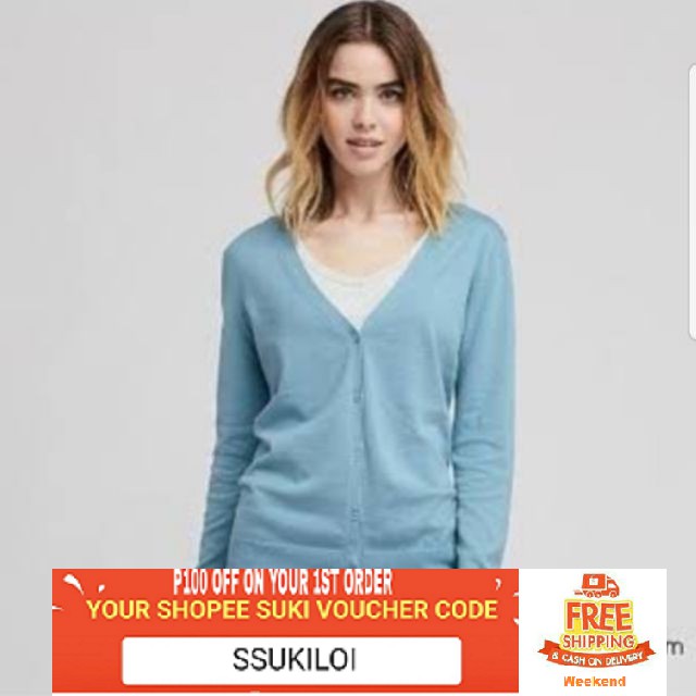 uniqlo blue cardigan