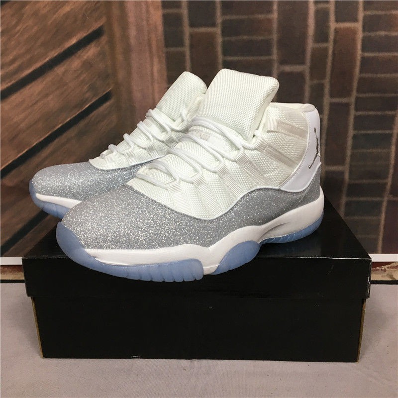 silver high top shoes