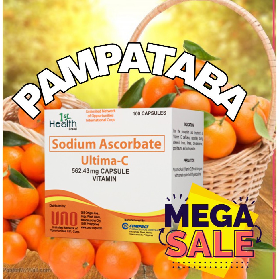 Vitamins na pampataba 30 caps Ultima C 562.43mg Sodium Ascorbate