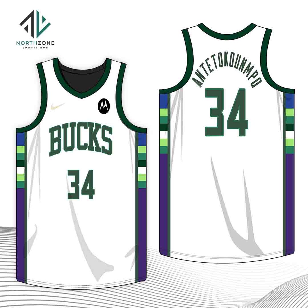 NZ X NBA Milwaukee Bucks City Edition 2022 Top Jersey Shopee Philippines