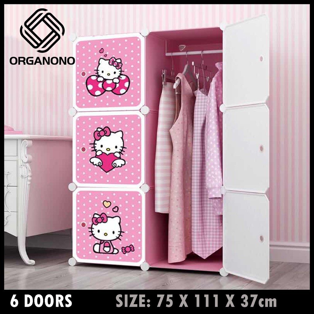 Organono Kt Modern 6 Door Cubes Diy Clothes Storage Dress Cabinet