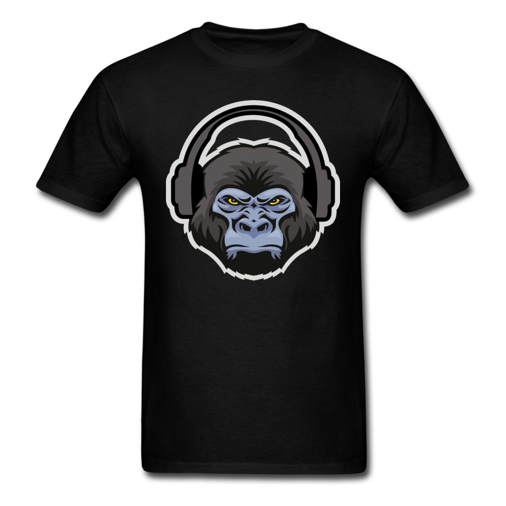 monkey with headphones t shirt