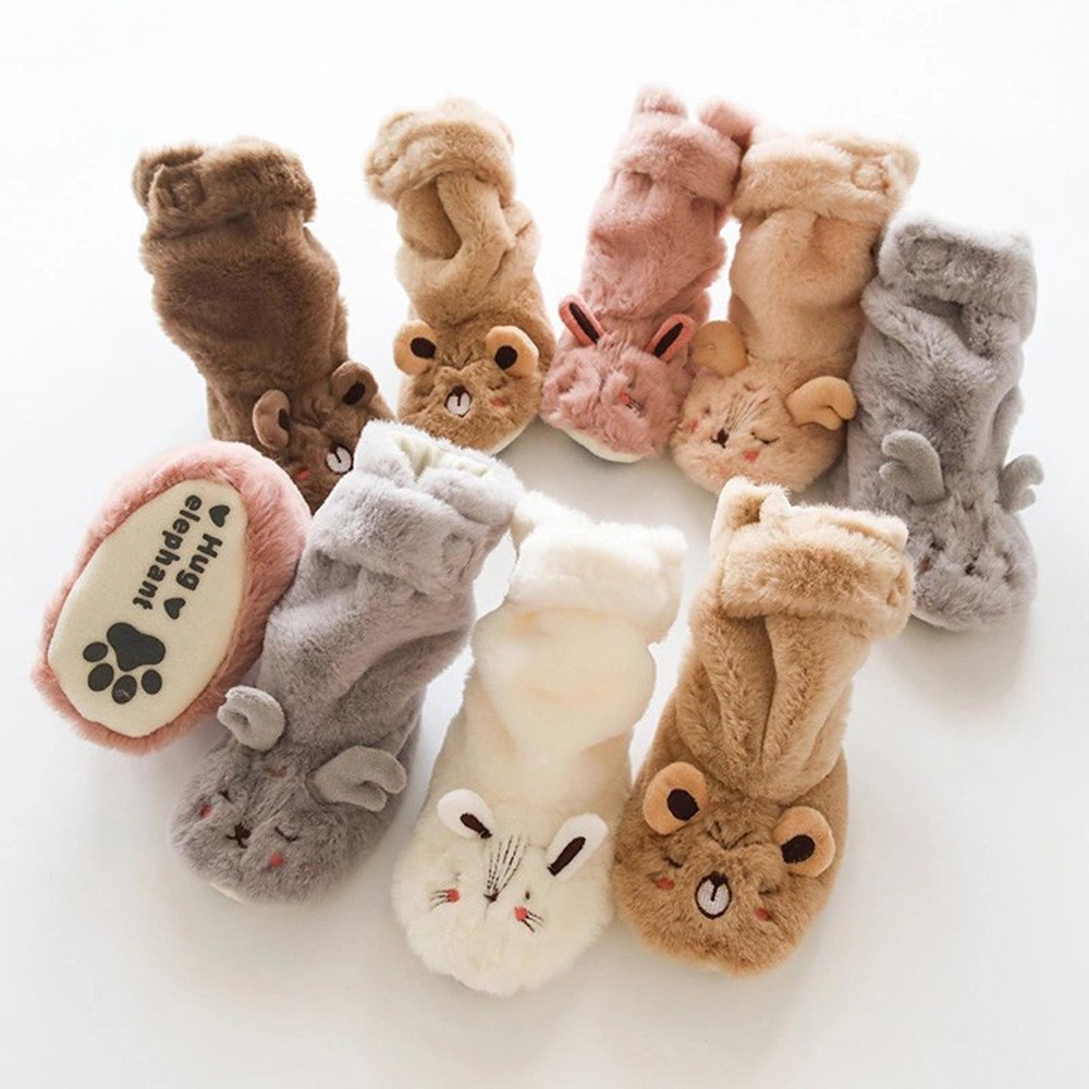 Details about   Kids Infant Toddler Baby Boys Girls Cartoon Animals Anti-Slip Knitted Warm Socks