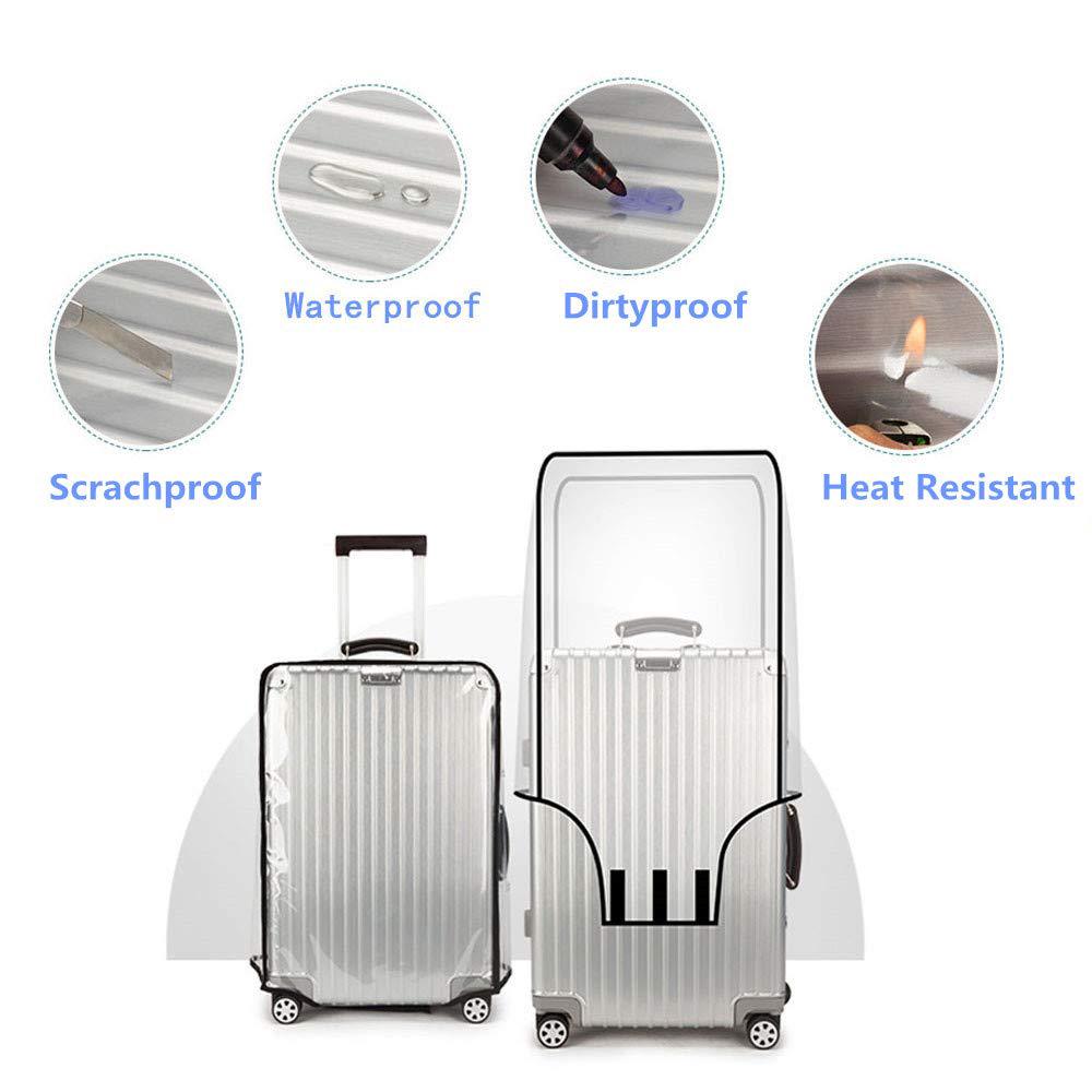 Clear PVC Suitcase Cover Protectors 20 22 24 26 28 30 Inch PVC