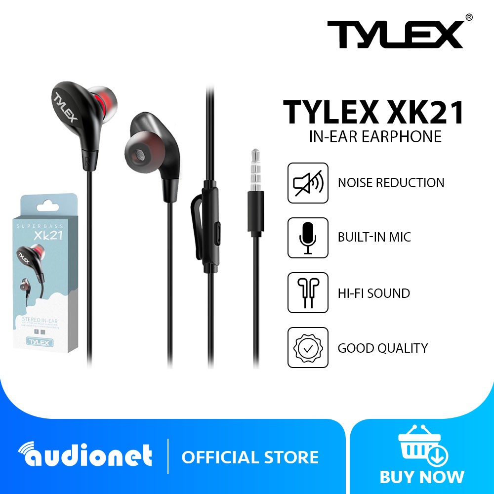 TYLEX XK21 Music Stereo InEar Earphones with Builtin Microphone 3.5mm