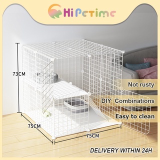 Double layer two columns 75*75*73cm pet cage suitable for cats, rabbits