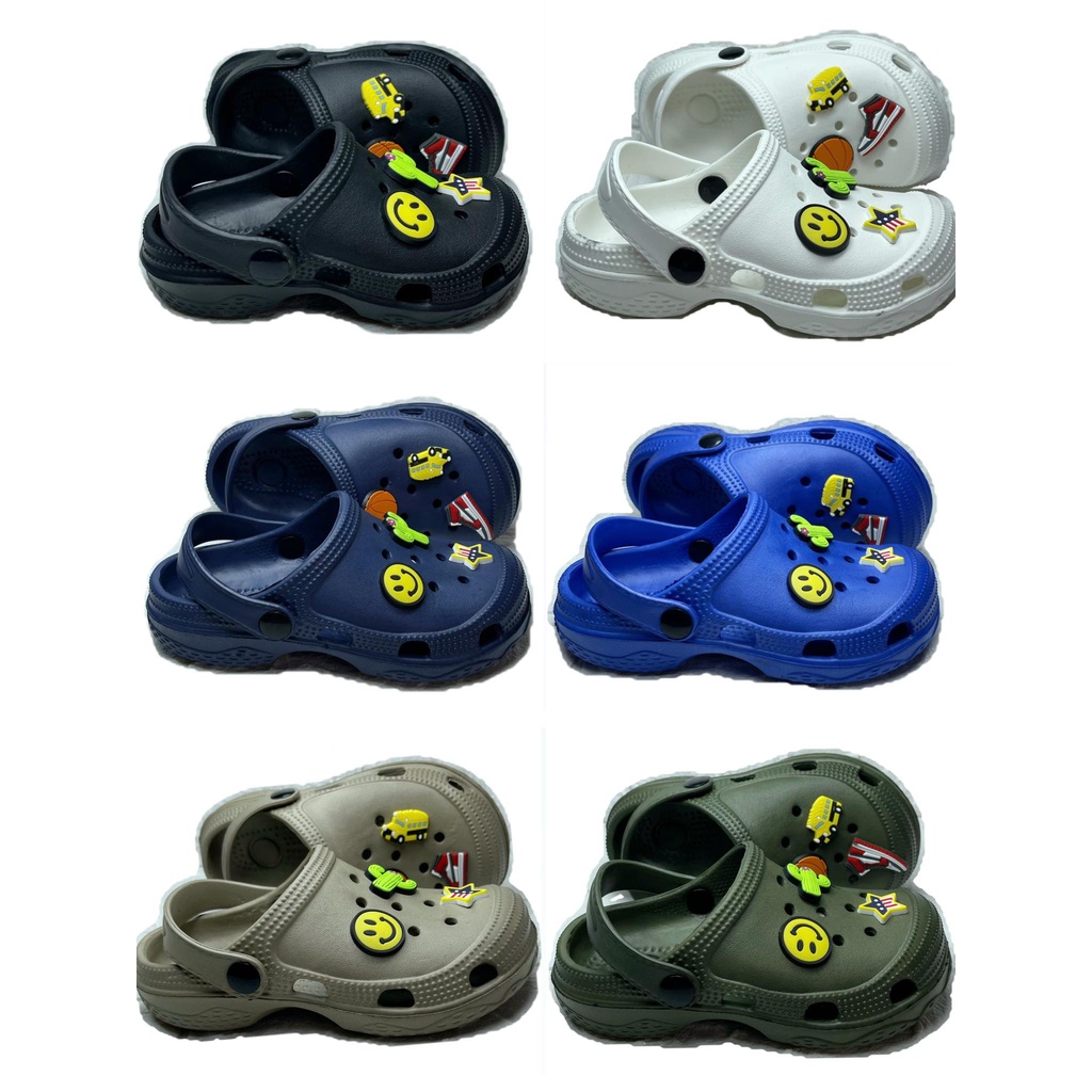 CROCS EVA SOFT CLOGS FOR KIDS BOYS (with jibbitz) Shopee Philippines