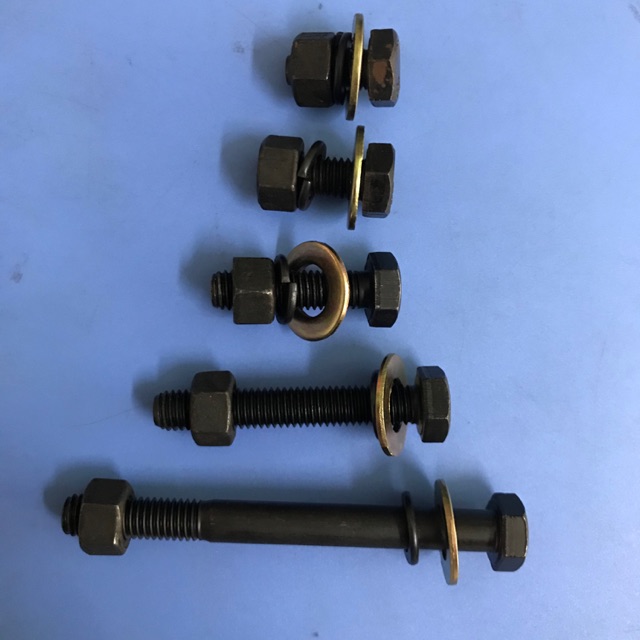 Hi Tensile Hex Cap Screw Boltnut And Flat And Lock Washer 8mm125px16mm 8x150mm Sold Per Set 