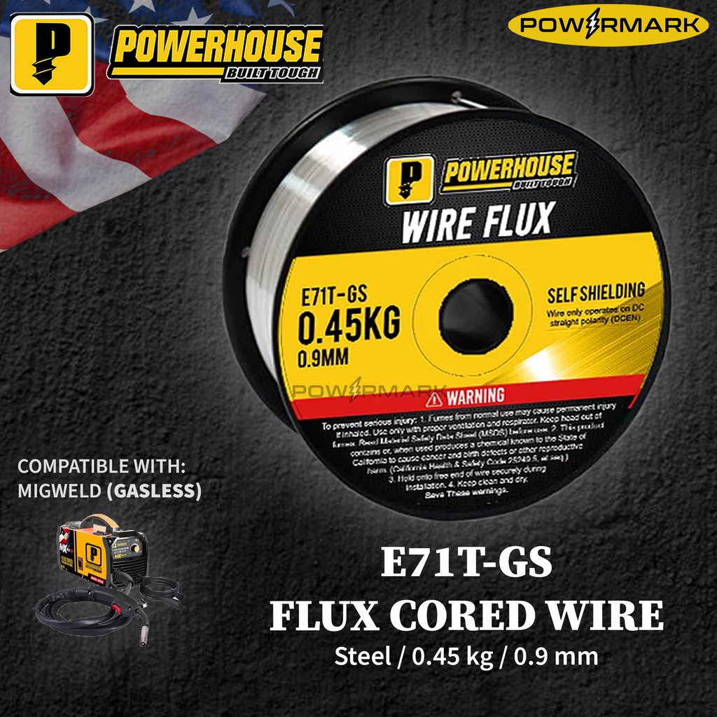 Powerhouse E71TGS Flux Cored Gasless MIG Wire (0.45kg) Shopee