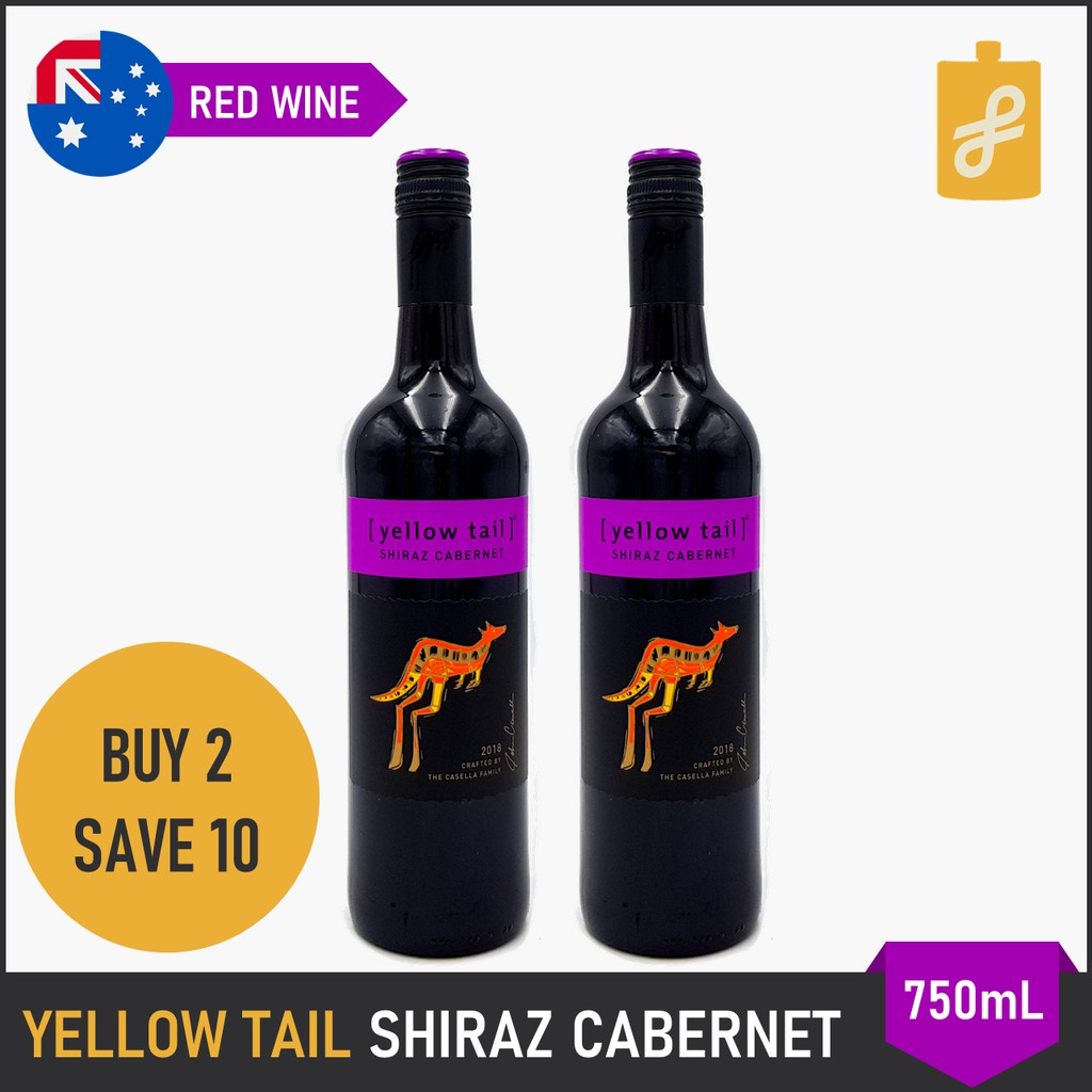 Yellow Tail Shiraz Cabernet Red Wine 750ml 2 Set Shopee Philippines